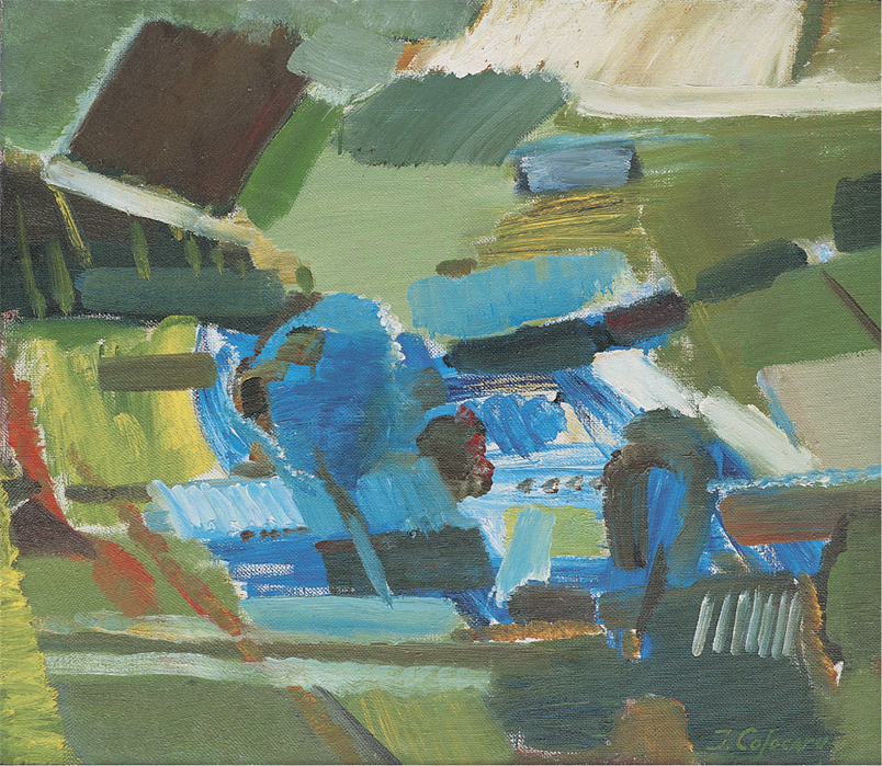  “Cătun, Carpați”  57 x 64 cm. Ulei pe pînză. 1988