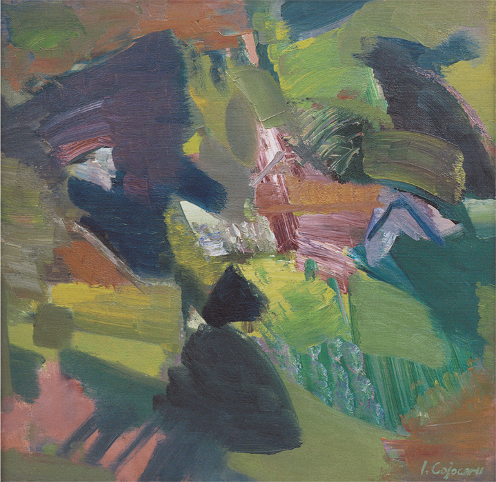  “Tabără”   57 x 57 cm. Ulei pe pînză. 1995